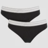 MP Women's Thong - Black (2 Pack) -Damen Fitnessbekleidung Verkäufe 11998266 2034770198457017