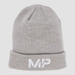 MP Cuff Knitted Beanie - Chrome/White