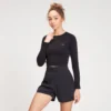 MP Women's Shape Seamless Long Sleeve Crop Top - Black 2 MP Women's Shape Seamless Long Sleeve Crop Top - Black -Damen Fitnessbekleidung Verkäufe 12698500 5384862245501251