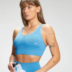 MP Women's Tempo Seamless Sports Bra - Bright Blue -Damen Fitnessbekleidung Verkäufe 12767049 3194878561677187