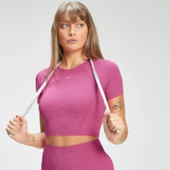 MP Women's Tempo Seamless Crop Top - Pink 9 MP Women's Tempo Seamless Crop Top - Pink -Damen Fitnessbekleidung Verkäufe 12767248 3224878564075711