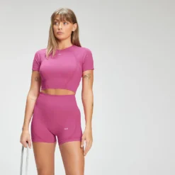 MP Women's Tempo Seamless Crop Top - Pink