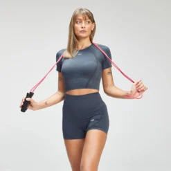 MP Women's Tempo Seamless Crop Top - Graphite