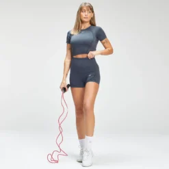 MP Women's Tempo Seamless Crop Top - Graphite -Damen Fitnessbekleidung Verkäufe 12767264 1864878564401322