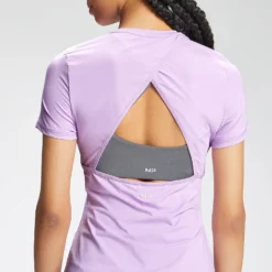 MP Women's Tempo Short Sleeve Top - Powder Purple -Damen Fitnessbekleidung Verkäufe 12767408 1354873336818588