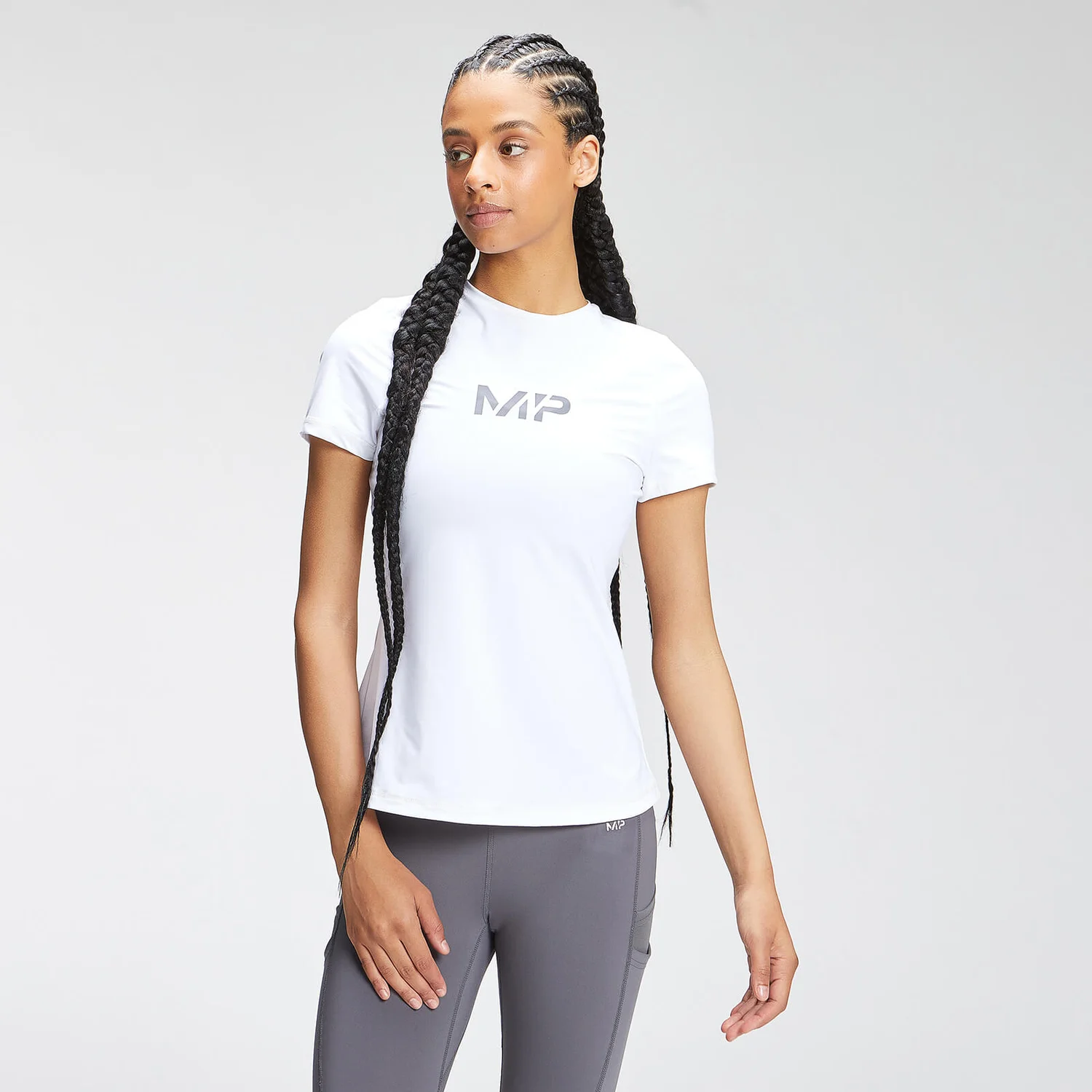 MP Women's Tempo Short Sleeve Top - White 3 MP Women's Tempo Short Sleeve Top - White
