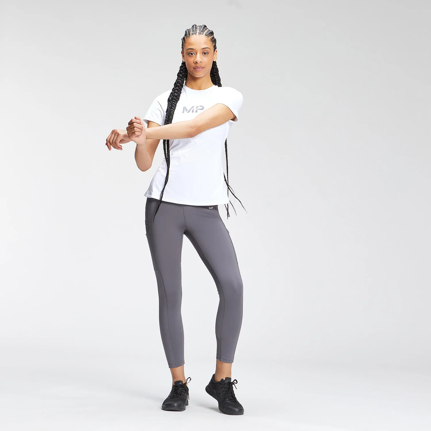 MP Women's Tempo Short Sleeve Top - White 4 MP Women's Tempo Short Sleeve Top - White – Bild 2