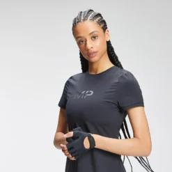 MP Women's Tempo Short Sleeve Top - Black -Damen Fitnessbekleidung Verkäufe 12767424 1344873337436084