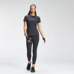 MP Women's Tempo Short Sleeve Top - Black -Damen Fitnessbekleidung Verkäufe 12767424 1874873337346045