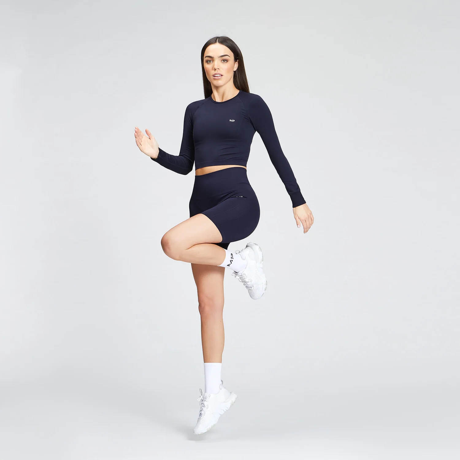 MP Women's Shape Seamless Long Sleeve Top - Navy 4 MP Women's Shape Seamless Long Sleeve Top - Navy – Bild 2