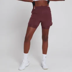 MP Women's 2 IN 1 Training Jersey Short - Port