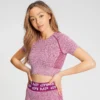 MP Women's Curve Crop Short Sleeve T-Shirt - Deep Pink -Damen Fitnessbekleidung Verkäufe 12774611 2514862198895339
