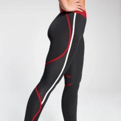 MP Women's Engage Colour Block Leggings - Black/ Danger -Damen Fitnessbekleidung Verkäufe 12783114 1884892024622615