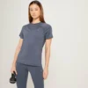 MP Women's Linear Mark Training T-Shirt - Graphite -Damen Fitnessbekleidung Verkäufe 12847197 5234929352813524