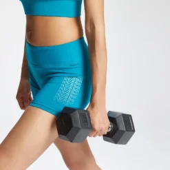 MP Women's Repeat MP Training Booty Shorts - Teal -Damen Fitnessbekleidung Verkäufe 12848733 5244873347861366
