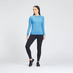MP Women's Performance Long Sleeve Training T-Shirt - Bright Blue Marl With White Fleck -Damen Fitnessbekleidung Verkäufe 12934031 1224865548228185