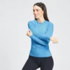 MP Women's Performance Long Sleeve Training T-Shirt - Bright Blue Marl With White Fleck -Damen Fitnessbekleidung Verkäufe 12934031 1814865548168986