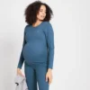 MP Women's Power Maternity Long Sleeve Top - Dust Blue -Damen Fitnessbekleidung Verkäufe 13028700 1614918734358038