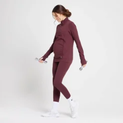 MP Women's Power Maternity 1/4 Zip - Port -Damen Fitnessbekleidung Verkäufe 13028772 1844918734778983