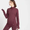 MP Women's Power Maternity 1/4 Zip - Port -Damen Fitnessbekleidung Verkäufe 13028772 3494918734709596