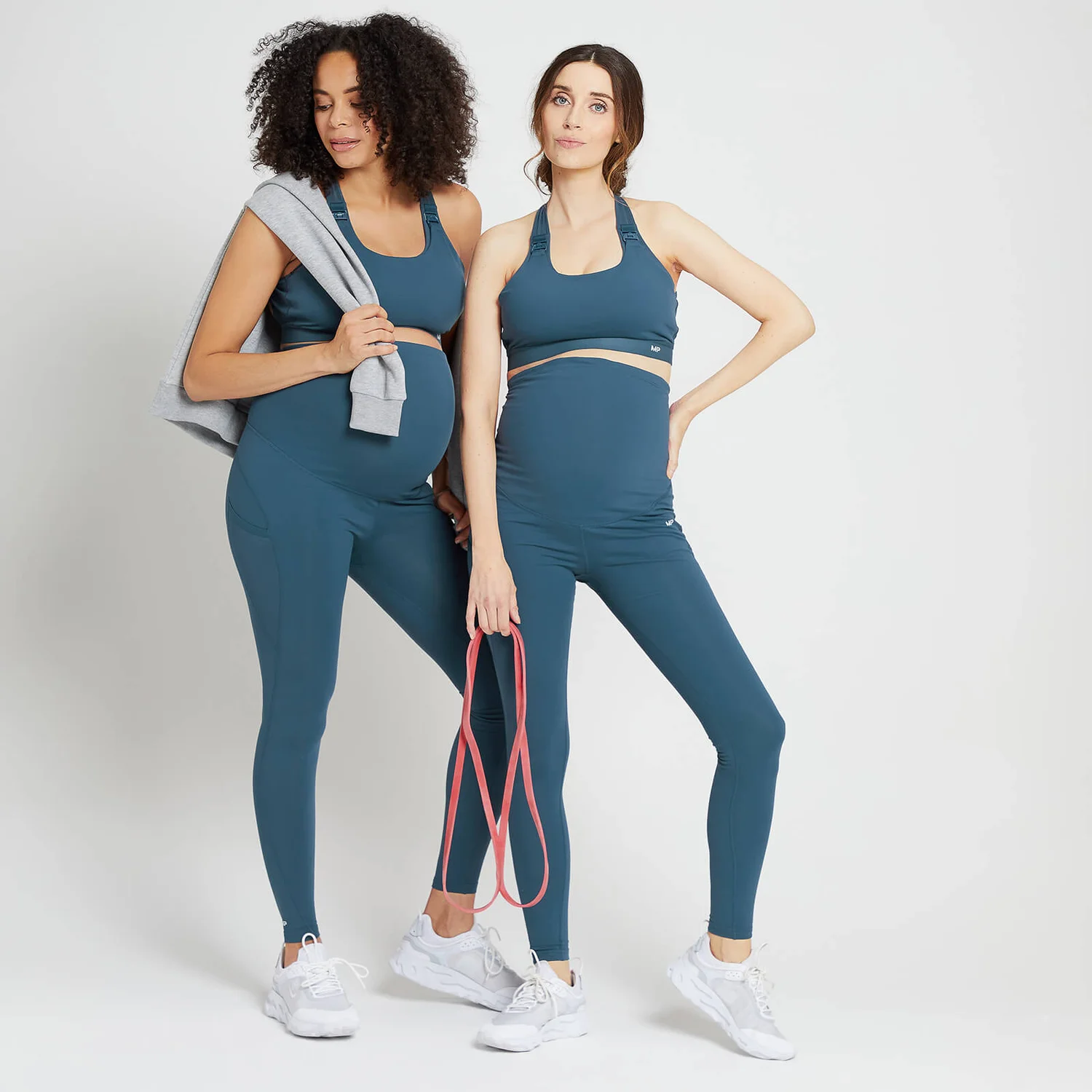 MP Women's Power Maternity Leggings - Dust Blue 4 MP Women's Power Maternity Leggings - Dust Blue – Bild 2