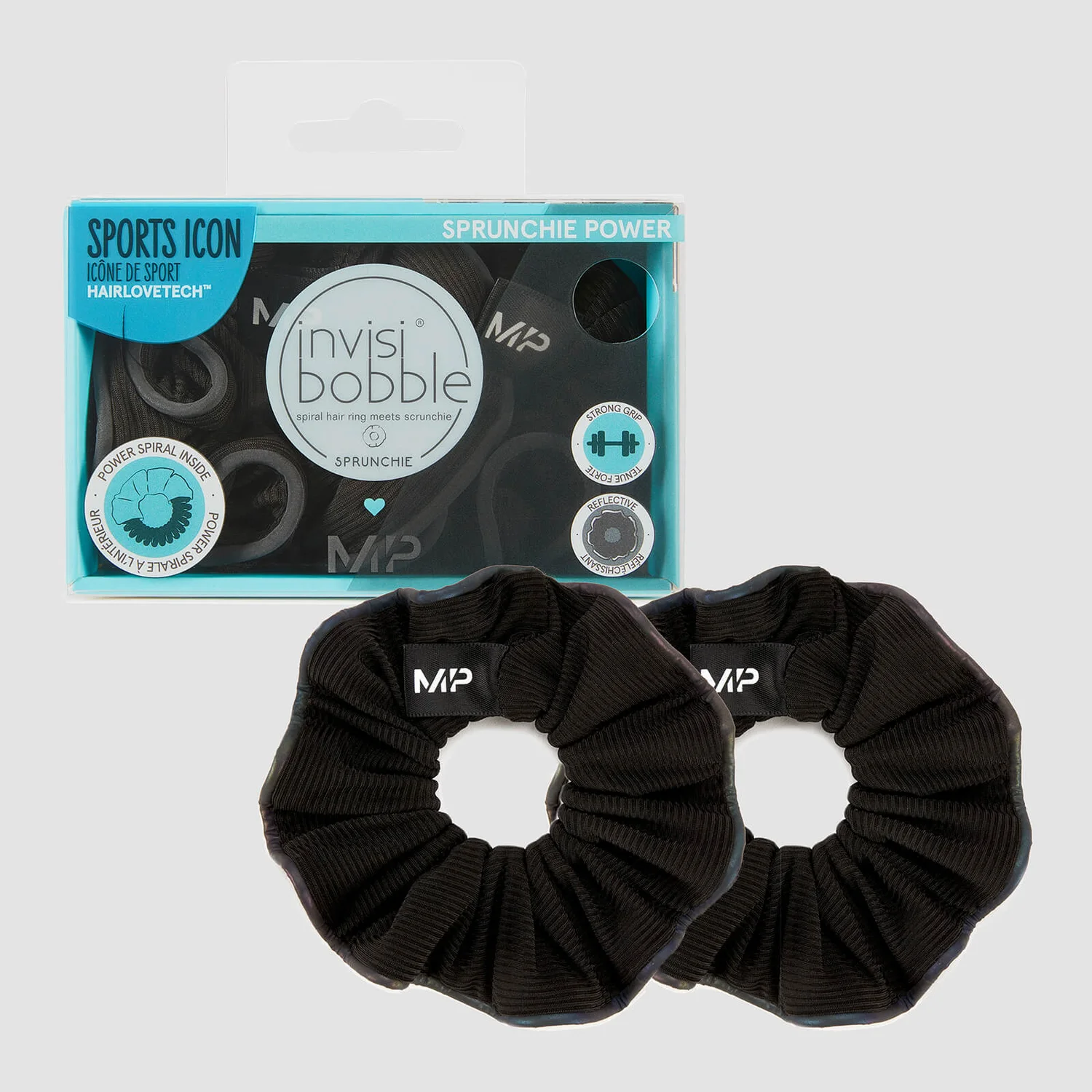 MP X Invisibobble® Reflective Power Sprunchie – Black - 2 PACK 3 MP X Invisibobble® Reflective Power Sprunchie – Black - 2 PACK