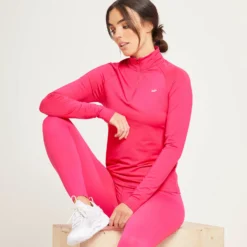 MP Women's Training Slim Fit 1/4 Zip - Magenta -Damen Fitnessbekleidung Verkäufe 13109274 3364912775214711