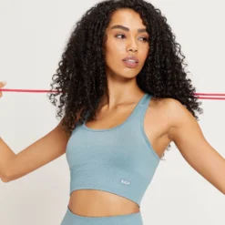 MP Women's Shape Seamless Sports Bra - Stone Blue -Damen Fitnessbekleidung Verkäufe 13110605 5104915095227496