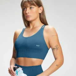 MP Women's Tempo Seamless Sports Bra - Dust Blue 9 MP Women's Tempo Seamless Sports Bra - Dust Blue -Damen Fitnessbekleidung Verkäufe 13116592 2044929390374385