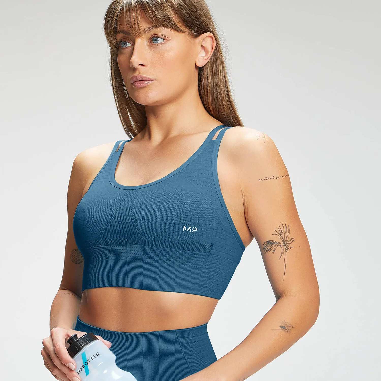 MP Women's Tempo Seamless Sports Bra - Dust Blue 6 MP Women's Tempo Seamless Sports Bra - Dust Blue – Bild 4