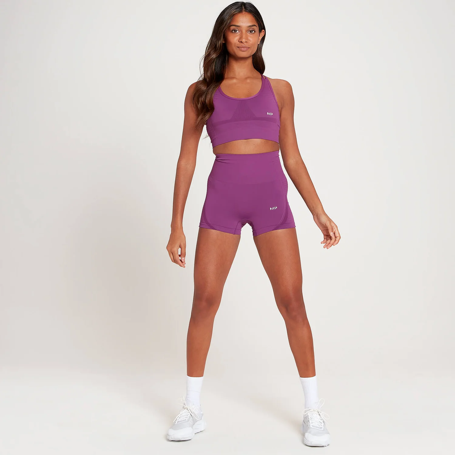 MP Women's Tempo Seamless Booty Shorts - Purple 4 MP Women's Tempo Seamless Booty Shorts - Purple – Bild 2