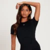 MP Women's Tempo Seamless Short Sleeve Crop Top - Black -Damen Fitnessbekleidung Verkäufe 13116696 4034914615867990