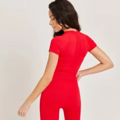 MP Women's Tempo Seamless Short Sleeve Crop Top - Danger -Damen Fitnessbekleidung Verkäufe 13116704 1034911998505867