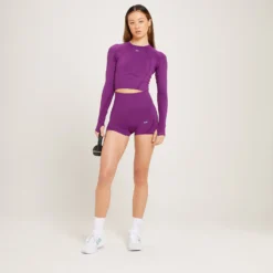 MP Women's Tempo Seamless Long Sleeve Crop Top - Purple 8 MP Women's Tempo Seamless Long Sleeve Crop Top - Purple -Damen Fitnessbekleidung Verkäufe 13116744 1274929354245916