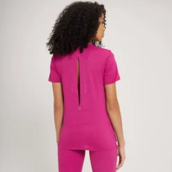 MP Women's Power Ultra Split Back T-Shirt - Sangria 10 MP Women's Power Ultra Split Back T-Shirt - Sangria -Damen Fitnessbekleidung Verkäufe 13118021 4554936396098048