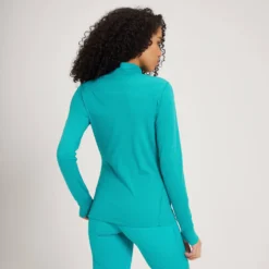 MP Women's Power Ultra Regular Fit 1/4 Zip Top - Lagoon -Damen Fitnessbekleidung Verkäufe 13118165 5634936401008529