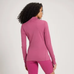 MP Women's Power Ultra Regular Fit 1/4 Zip Top - Sangria -Damen Fitnessbekleidung Verkäufe 13118173 1154936401289611