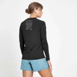  MP Women's Run Life Training Long Sleeve T-Shirt - Black/ White -Damen Fitnessbekleidung Verkäufe 13118665 8124994425510584