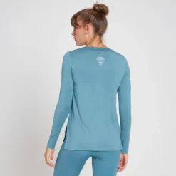 MP Women's Velocity Long Sleeve T-Shirt - Stone Blue -Damen Fitnessbekleidung Verkäufe 13122629 1754911984556260