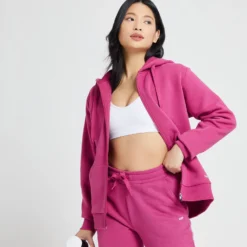 MP Women's Rest Day Zip Through Hoodie - Sangria