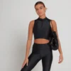 MP Women's Engage Crop Tank 1/4 Zip Top - Black -Damen Fitnessbekleidung Verkäufe 13157155 2054969293764394