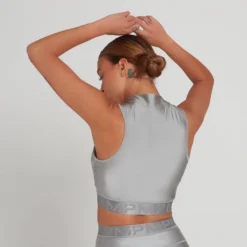 Limited Edition MP Women's Engage Crop Tank 1/4 Zip Top - Storm -Damen Fitnessbekleidung Verkäufe 13157163 1234969292613357