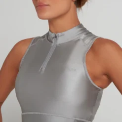 Limited Edition MP Women's Engage Crop Tank 1/4 Zip Top - Storm -Damen Fitnessbekleidung Verkäufe 13157163 1764969292675631