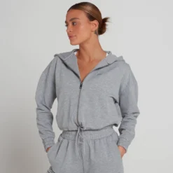 MP Women's Engage Zip Through Hoodie - Grey Marl