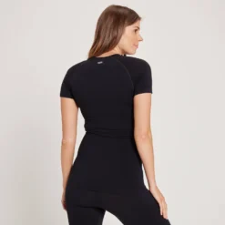MP Women's Maternity Seamless Short Sleeve T-Shirt - Black -Damen Fitnessbekleidung Verkäufe 13170140 1714942554399888