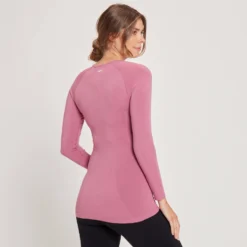 MP Women's Maternity Seamless Long Sleeve T-Shirt - Mauve -Damen Fitnessbekleidung Verkäufe 13170176 1624942553573466