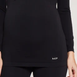 MP Women's Maternity Seamless Long Sleeve T-Shirt - Black -Damen Fitnessbekleidung Verkäufe 13170192 1924942553886165