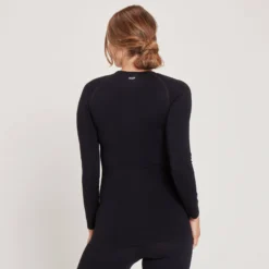 MP Women's Maternity Seamless Long Sleeve T-Shirt - Black -Damen Fitnessbekleidung Verkäufe 13170192 2274942553821914