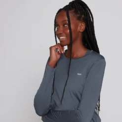 MP Women's Velocity Long Sleeve T-Shirt - Shadow Blue -Damen Fitnessbekleidung Verkäufe 13465322 6104971370290933