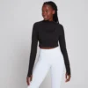 MP Women's Power Ultra Cropped 1/4 Zip Top - Black -Damen Fitnessbekleidung Verkäufe 13466686 8124971370808910